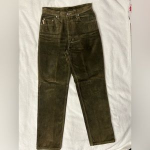 Vintage W&W Suede Pants Brown Made In Canada 1980's In Size 8 Great Shape